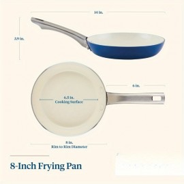 NEW 8 inch Ceramic Frying Pan, Blue