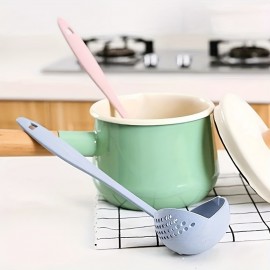 1pc Premium 2-in-1 Ladle with Filer Strainer - Long-Handled Slotted Spoon for Soup, Kitchen Utensils, and Gadgets - Multi-Functional Home Kitchen Essential for Cooking, Serving, and Straining