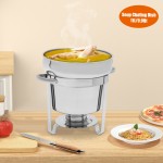 11L Commercial Soup Chafer Chafing Dish Stainless Steel Food Warmer Pot with Lid