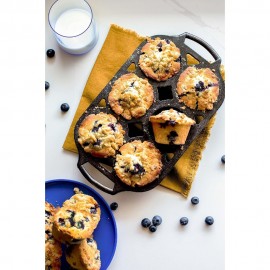 2 piece cast iron muffin pan set is sturdy and durable