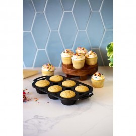 2 piece cast iron muffin pan set is sturdy and durable