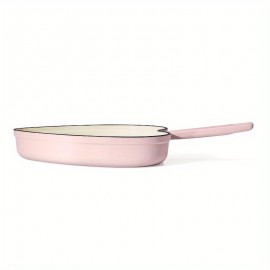 Enameled Cast Iron Heart Skillet, Pink Champagne by Drew Barrymore