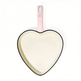 Enameled Cast Iron Heart Skillet, Pink Champagne by Drew Barrymore