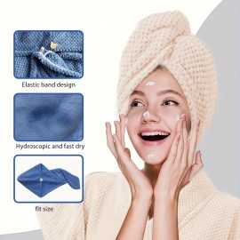 2pcs Womens Ultra-Soft Bath Skirt & Hair Cap Set - Quick-Drying, Wearable Towel Bathrobe, Adorable Solid Colors - Premium Bathroom Essentials for Daily Use