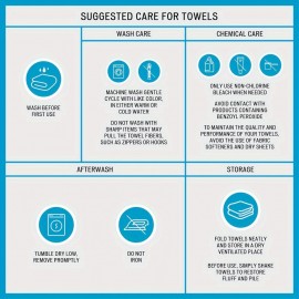 Cotton Waffle Jacquard Antimicrobial Bath Towel 6 Piece Set