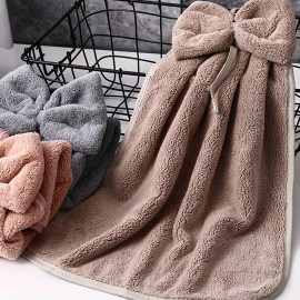 3-Piece Kitchen Towel Set - Absorbent, Quick-Drying, and Lint-Free Bowknot Skirt Pattern Dish Towels for Household Cleaning, Ideal Kitchen Essentials with Easy Care and Stain Resistance