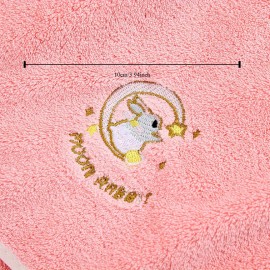 Three-piece set of moon rabbit bath towel, coral velvet towel with hooks, the fabric is soft, skin friendly and not easy to lose hair