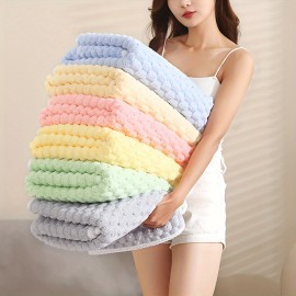 1 Pc Ultra-Soft Microfiber Bath Towels - Super Absorbent, Quick-Dry Waffle Weave Towels For Daily Use, Spa, Gym & Travel - Fragrance-Free, Polyester/ Polyamide Blend Microfiber Hair Towel Microfiber Towel