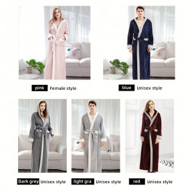 1pc Autumn And Winter Bathrobe, Soft And Skin-friendly Hooded Long Sleeve Bathrobe, Thickened Nightgown With Pocket, Warm Long Robe For Home, Bathroom Supplies