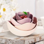 Unique Lotus Design Ceramic Salad Bowl - Handcrafted, Food-Safe, Ideal for Home and Restaurant Use - Perfect for Serving Fresh Fruits, Salads, and Desserts