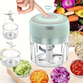 Wireless Mini Electric Garlic Processor - Effortlessly Create Perfectly Minced Garlic for Flavor-Packed Meals - Compact, Hassle-Free & Ideal for Home Cooks