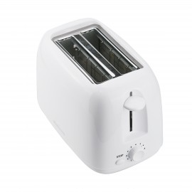 2-Slice Wide Slot Bread Toaster - Defrost, Reheat, Cancel Functions - Compact Breakfast Machine for Bagels, English Muffins, and Toast