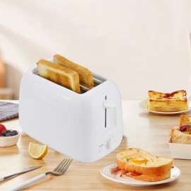 2-Slice Wide Slot Bread Toaster - Defrost, Reheat, Cancel Functions - Compact Breakfast Machine for Bagels, English Muffins, and Toast