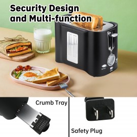 2 Slice Bread Toaster To Make Breakfast Toast Maker 2 Slice Break Toaster Sandwich Maker 7-speed Temperature Adjustment