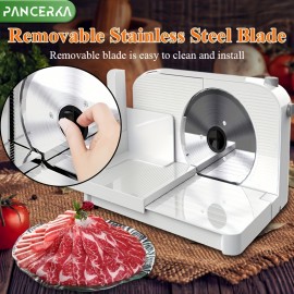 1pc 150W Premium Electric Stainless Steel Meat Slicer - Adjustable 0-15mm Cutting Thickness, Effortless Deli Food, Meat, Vegetables, Fruits Cutting, Ideal for Home, Commercial, and Father's Day Gift Use