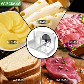 1pc 150W Premium Electric Stainless Steel Meat Slicer - Adjustable 0-15mm Cutting Thickness, Effortless Deli Food, Meat, Vegetables, Fruits Cutting, Ideal for Home, Commercial, and Father's Day Gift Use