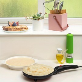 Mini Electric Pancake Machine - Automatic Non-Stick Spring Pancake Maker for Breakfast, Muffin, and Chicken Burrito - Compact Home Baking Pan with Easy Cleaning Design