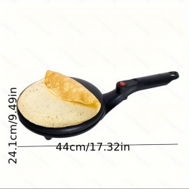 Mini Electric Pancake Machine - Automatic Non-Stick Spring Pancake Maker for Breakfast, Muffin, and Chicken Burrito - Compact Home Baking Pan with Easy Cleaning Design