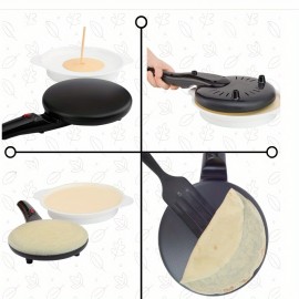 Mini Electric Pancake Machine - Automatic Non-Stick Spring Pancake Maker for Breakfast, Muffin, and Chicken Burrito - Compact Home Baking Pan with Easy Cleaning Design