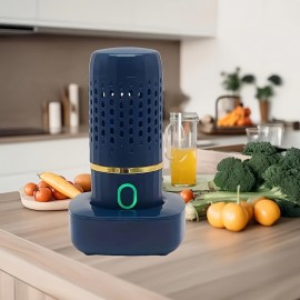 Oxygen Ion Fruit & Vegetable Purifier - Portable Capsule, Fast And Efficient Cleaning Of Fruits, Vegetables, Rice And Dishes - Wireless Charging Included