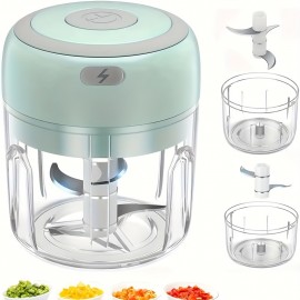 250ml High-Speed Electric Chopper - USB Rechargeable, Efficient Multi-Use Meat & Veggie Grinder, Perfect for Home Cooks