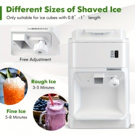 265lbs/hr Electric Snow Cone Maker Machine - Adjustable 460W Ice Crusher Shaver for Home and Commercial Use - Easy to Operate and Clean, Perfect for Parties and Events