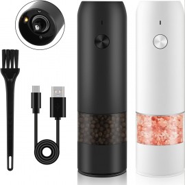 Lectric Salt & Pepper Grinder Set, Battery Powered Household Seasoning Grinder, Portable Handheld Grinder For Kitchen