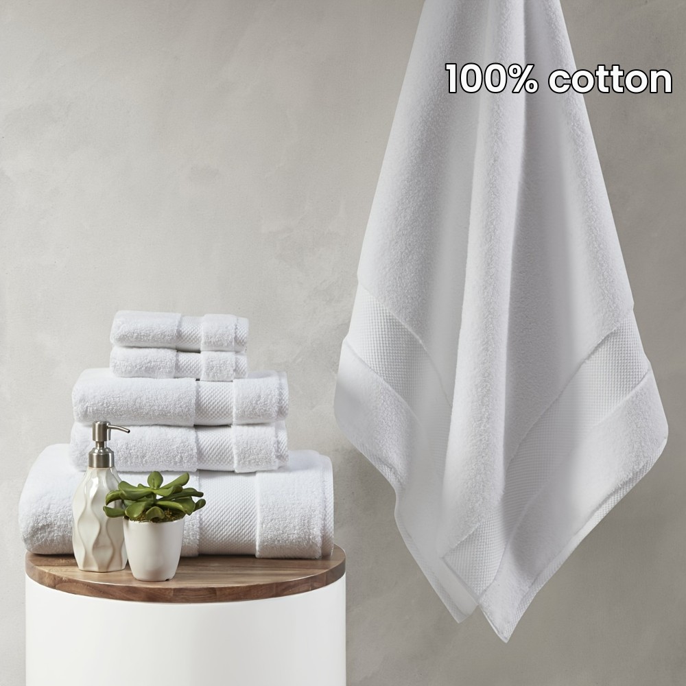 1000gsm 100% Cotton 6 Piece Towel Set, Premier quality and 1000gsm heavy weight 6 piece cotton towel set (hand/wash 900gsm)