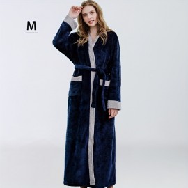 1pc Autumn And Winter Bathrobe, Soft And Skin-friendly Hooded Long Sleeve Bathrobe, Thickened Nightgown With Pocket, Warm Long Robe For Home, Bathroom Supplies