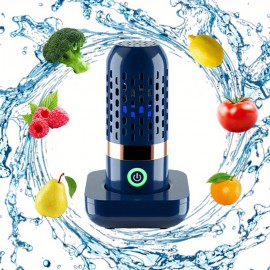 Oxygen Ion Fruit & Vegetable Purifier - Portable Capsule, Fast And Efficient Cleaning Of Fruits, Vegetables, Rice And Dishes - Wireless Charging Included