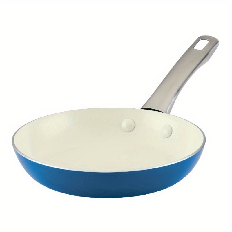 new 8 inch ceramic frying pan blue details 0