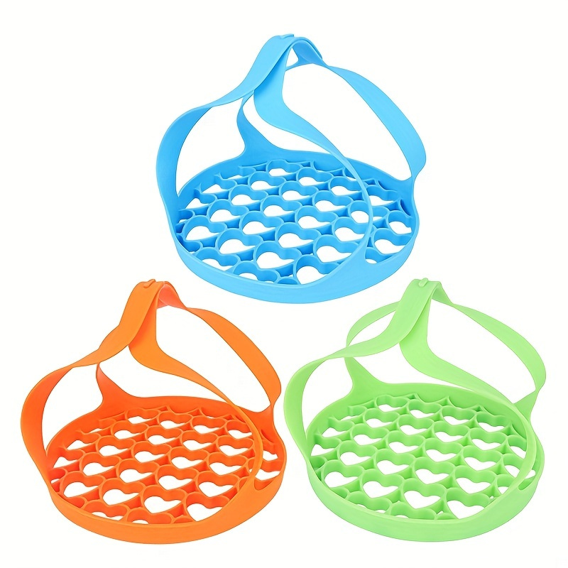 1pc pressure cooker sling silicone bakeware sling for 6 qt     and multi function cooker anti scalding bakeware lifter steamer rack bpa free silicone egg steamer rack details 0