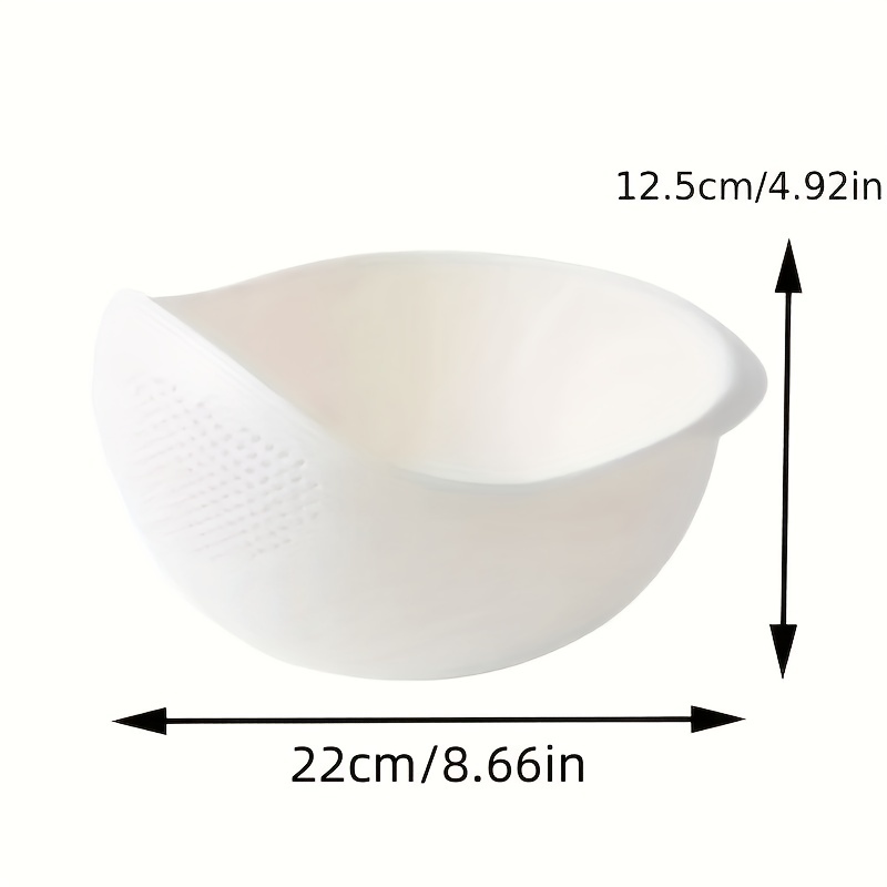 1pc plastic rice washing bowl with strainer efficiently wash small grains and kitchen gadgets details 5