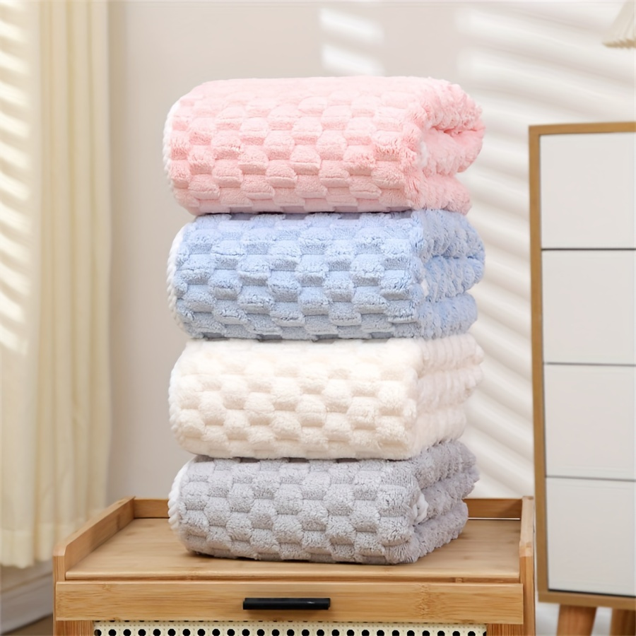 1 pc ultra soft microfiber bath towels super absorbent quick dry waffle weave towels for daily use spa gym travel fragrance free polyester polyamide blend microfiber hair towel microfiber towel details 0