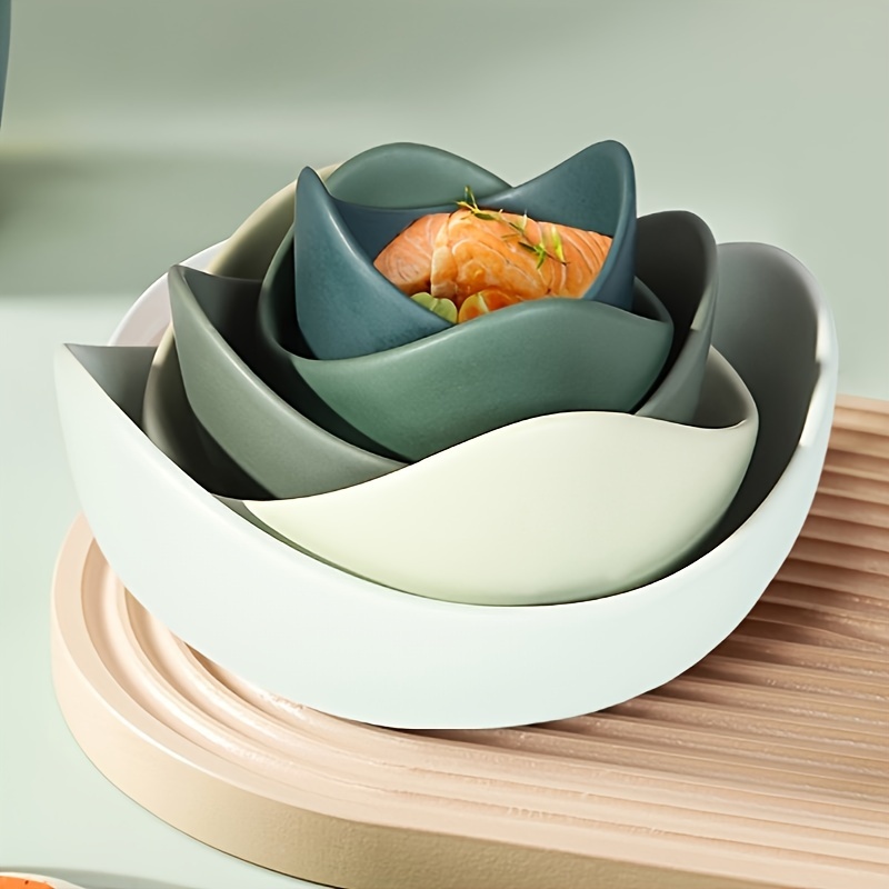 decorative lotus bowl unique ceramic bowl for salad ideal for home and restaurant details 2