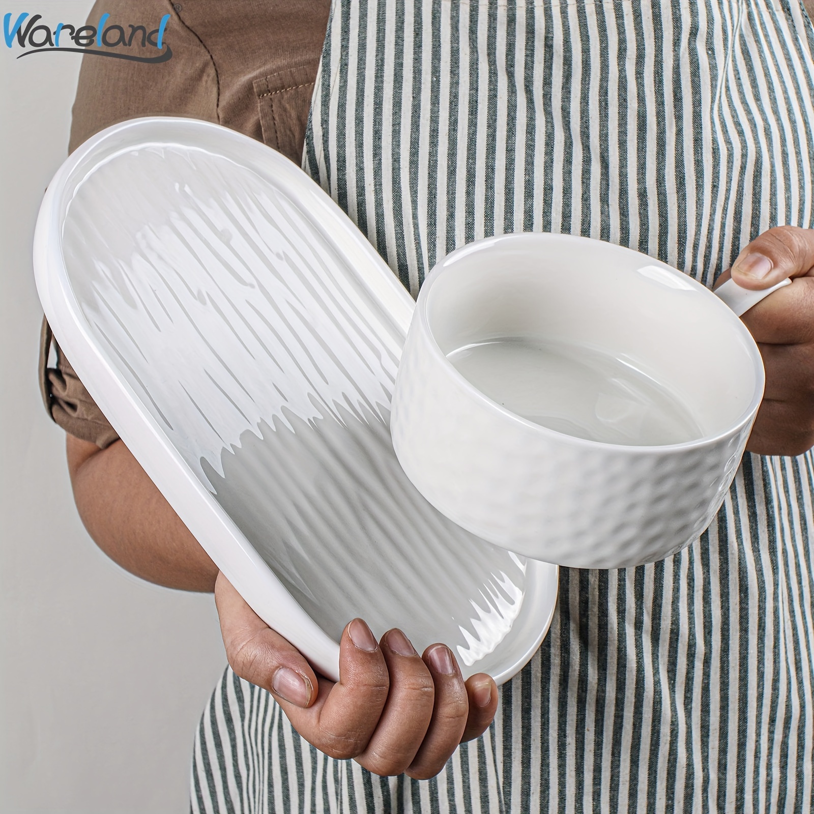 i set   soup bowl with handle salad plate soup and sandwich plate combo 18oz soup mug cup for cereal ceramic pasta plate for appetizer dessert dishwasher microwave safe details 4