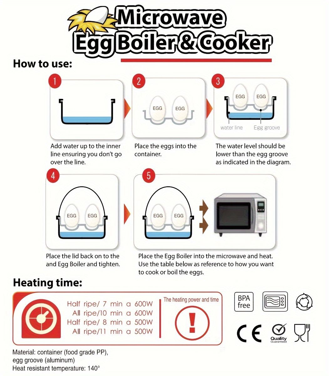 4 capacity microwave egg boiler compact egg shaped cooker for quick hard or soft boiled eggs kitchen gadget uncharged no battery needed details 2