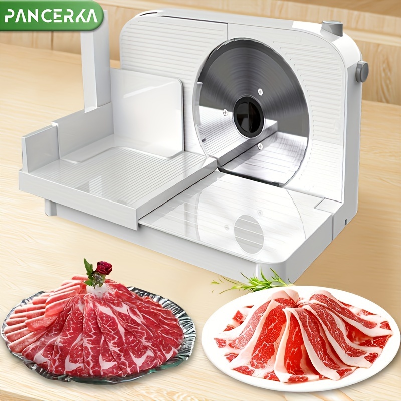   1pc 150w electric stainless steel slicer adjustable thickness 0 15mm cutting capability meat slicer suitable for home and commercial use cut   food meat vegetables fruits fathers day gifts details 2