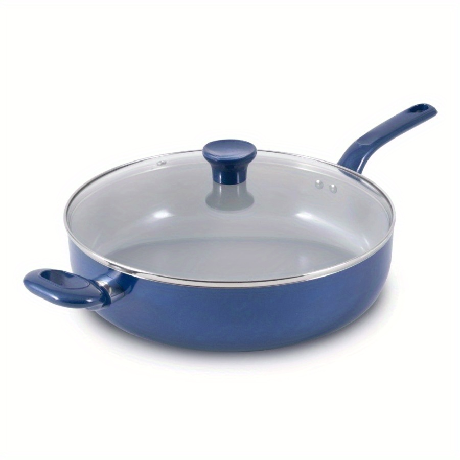 easy care ceramic non stick 5 quart jumbo cooker with lid blue details 1