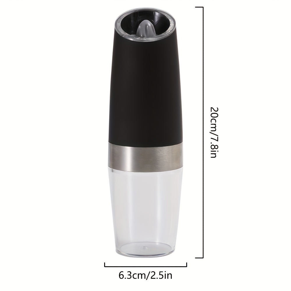 pepper grinder household sea salt grinder electric adjustable spice grinder reusable pepper crusher kitchen gadgets adjustable roughness battery operated led light one hand automatic operation suitable for any occasion details 2